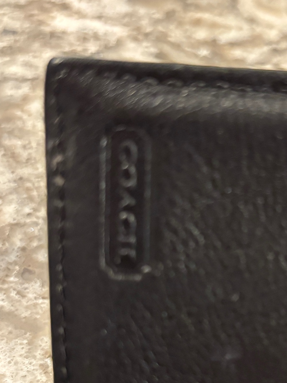 Coach Black Leather Buckle Wallet with Contrast Stitching - Picture 4 of 5